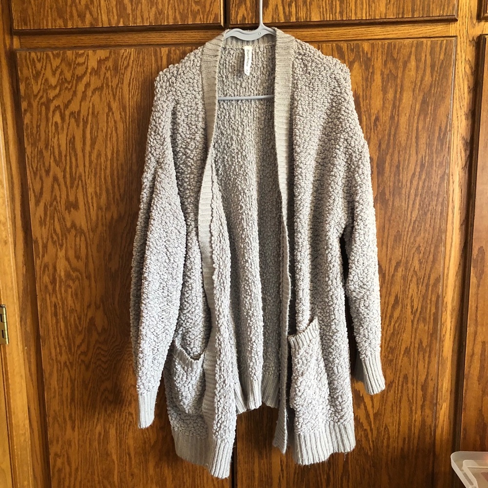 Open front Popcorn Cardigan